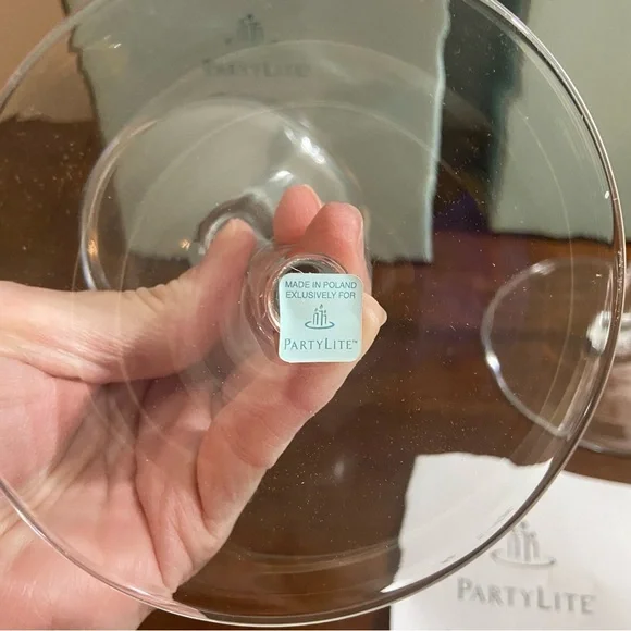 PARTYLITE ELEGANCE STEMMED PILLAR HOLDERS 6” & 9” SET NEW In Box Retired - Picture 3 of 8